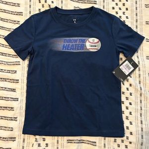 BNWT Under Armour Boys Baseball T-shirt size 6